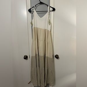 Multi colored maxi tie dress